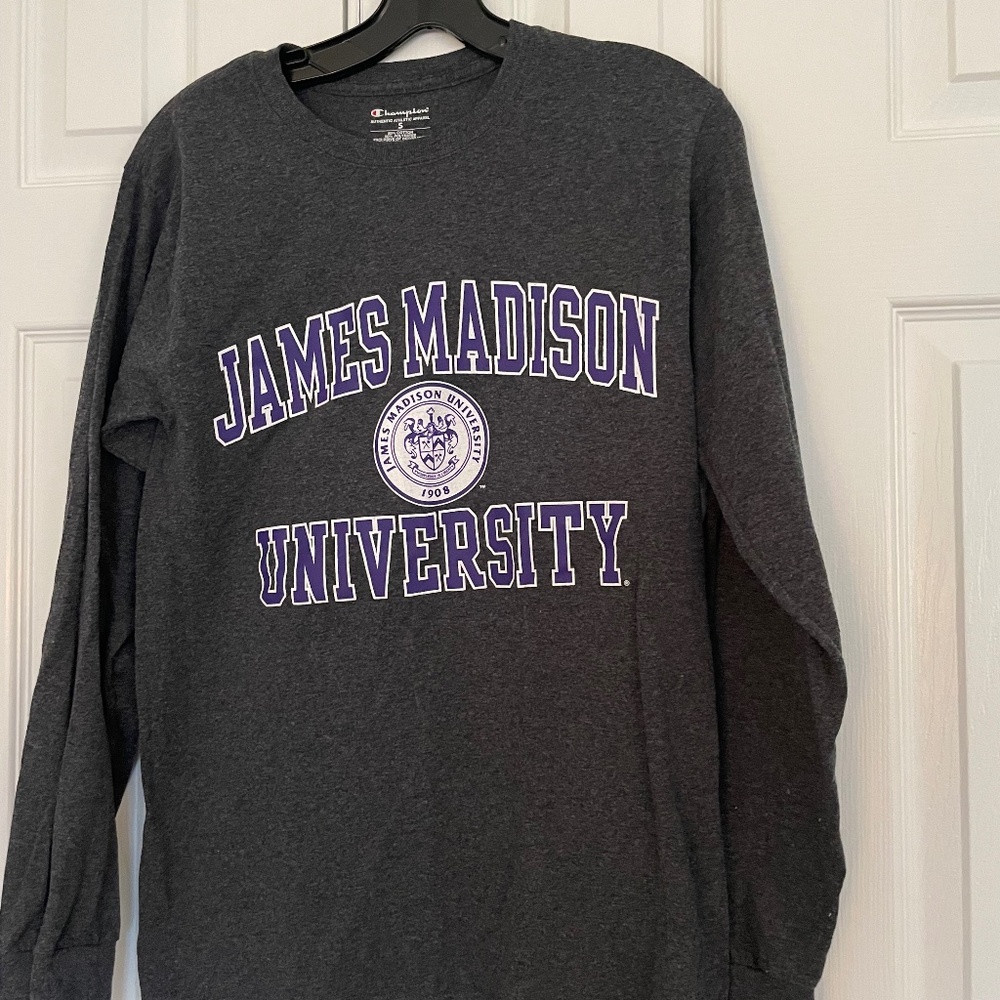 James Madison University Grey  long sleeve t-shirt. Size small.